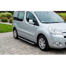 Боковые Подножки BlackLine (2 шт, Алюминий) для Peugeot Partner Tepee 2008-2018 гг