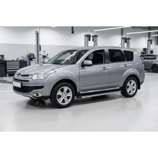 Бокові пороги BlackLine (2 шт, алюміній) для Citroen C-Crosser 2007-2013 рр