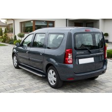 Бокові пороги BlackLine (2 шт, алюміній) для Renault Logan MCV 2005-2013 рр