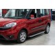 Боковые Подножки BlackLine (2 шт, Алюминий) Стандартная база для Fiat Doblo II 2010-2022 гг