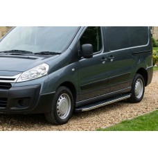 Бокові пороги BlackLine (2 шт, алюміній) Довга база для Fiat Scudo 2007-2015 рр