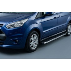 Бокові пороги BlackLine (2 шт, алюміній) Максі база для Ford Connect 2014-2021 рр