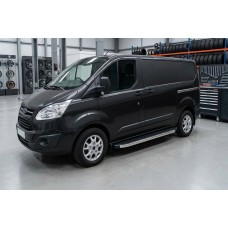 Бокові пороги BlackLine (2 шт, алюміній) Довга база для Ford Custom 2013-2022 рр
