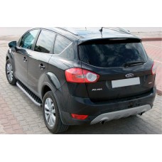Боковые Подножки BlackLine (2шт, Алюминий) С молдингами на дверях для Ford Kuga/Escape 2013-2019 гг
