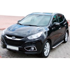 Бокові пороги BlackLine (2 шт, алюміній) для Hyundai IX-35 2010-2015 рр