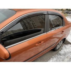 Нижній молдинг вікон (4 шт., нерж.) Sedan для Chevrolet Aveo T250 2005-2011 рр