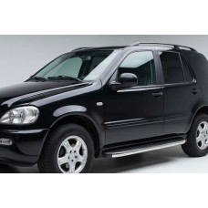 Бокові пороги BlackLine (2 шт, алюміній) для Mercedes ML W163 1997-2005 рр