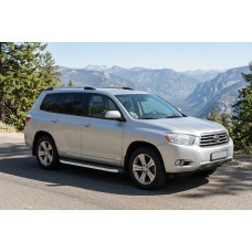 Бокові пороги BlackLine (2 шт, алюміній) для Toyota Highlander 2008-2013 рр