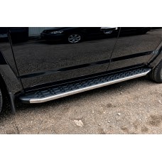 Бокові пороги BlackLine (2 шт, алюміній) для Volkswagen Amarok 2010-2022 рр