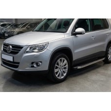 Бокові пороги BlackLine (2 шт, алюміній) для Volkswagen Tiguan 2007-2016 рр
