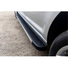 Бокові пороги MAYA (2 шт., алюм.) Максі база для Volkswagen Caddy 2004-2010 рр