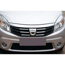 Накладка на переднюю решетку (нержавейка) для Dacia Sandero 2007-2013 гг
