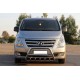 Передний силовой бампер WT003-2 (нержавейка) для Hyundai H300, H1, Starex 2008-2020 гг