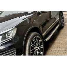 Бокові пороги BlackLine (2 шт, алюміній) для Volkswagen Touareg 2010-2018 рр