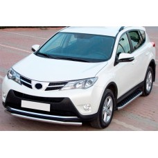 Боковые Подножки BlackLine (2 шт, Алюминий) для Toyota Rav 4 2013-2018 гг