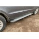 Боковые Подножки Allmond Grey (2 шт., Алюминий) для Hyundai Santa Fe 2 2006-2012 гг