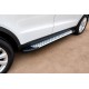 Боковые Подножки Allmond Grey (2 шт., Алюминий) для Hyundai Santa Fe 2 2006-2012 гг