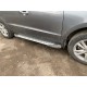 Бокові пороги Allmond Grey (2 шт., алюм.) для Hyundai Santa Fe 2 2006-2012 рр