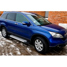 Боковые Подножки Allmond Grey (2 шт., Алюминий) для Honda CRV 2007-2011 гг