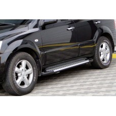 Бокові пороги Allmond Grey (2 шт., алюм.) для Kia Sorento I BL 2002-2009 рр