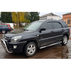 Бічні труби (2 шт., Нерж.) для Kia Sportage 2004-2010 рр