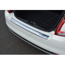 Накладка на задній бампер 3D/Cabrio (OmsaLine, нерж.) для Fiat 500/500L
