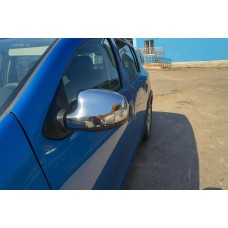 Накладки на дзеркала (2 шт., нерж.) для Renault Logan II 2013-2022 рр