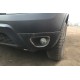 Накладки на противотуманные фары 2010-2013 (2 шт., нержавейка) для Dacia Duster Накладки на противотуманные фары 2010-2013 (2 шт., нержавейка) для Dacia Duster