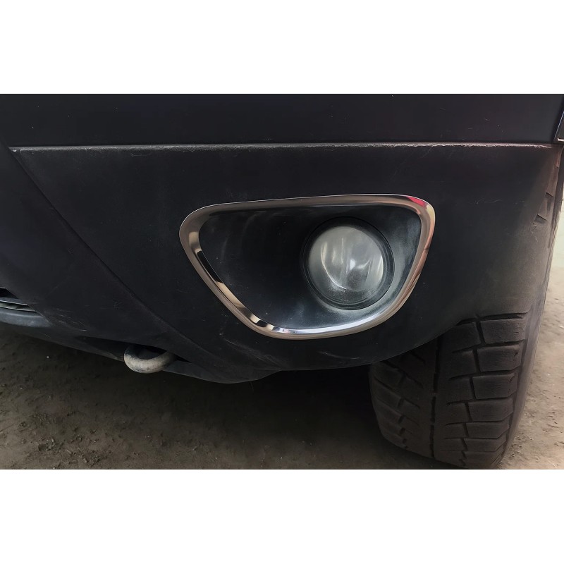 Накладки на противотуманные фары 2010-2013 (2 шт., нержавейка) для Dacia Duster Накладки на противотуманные фары 2010-2013 (2 шт., нержавейка) для Dacia Duster