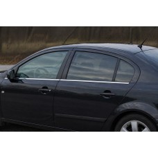 Окантовка вікон (4 шт, нерж) Седан для Mazda 3 2003-2009 рр