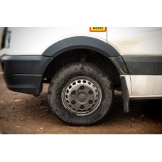 Накладки на арки широкие (4 шт, черные) для Volkswagen Crafter 2006-2016 гг