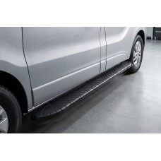 Бокові пороги Bosphorus Black (2 шт., Алюміній) Довга база для Renault Trafic 2001-2015 рр