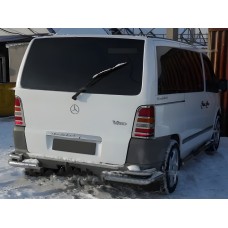 Накладки на стопи (2 шт, нерж.) для Mercedes Vito W638 1996-2003 рр