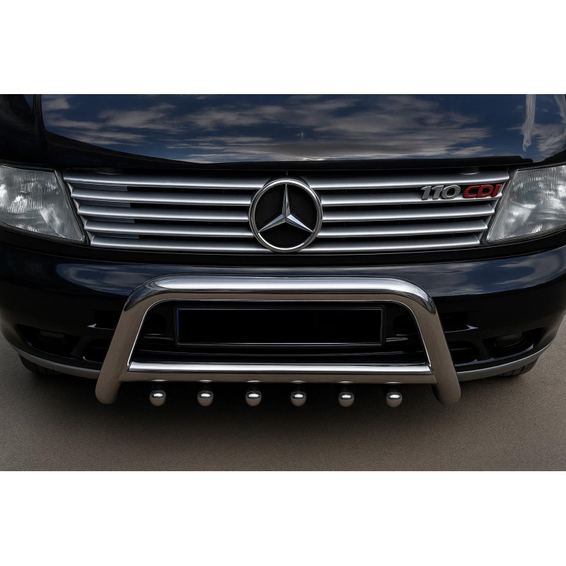 Накладки на решітку (10 частин, нерж) OmsaLine - Італійська нержавійка для Mercedes Vito W638 1996-2003 рр