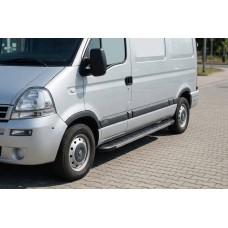 Боковые Подножки Duru (2 шт., Алюминий) Длинная База для Nissan Interstar 2002-2010 гг