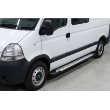 Бокові пороги Allmond (2 шт., Алюміній) Коротка база для Nissan Interstar 2002-2010 рр