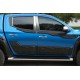 Молдинг дверных стоек (6 шт, нерж) для Mitsubishi L200 2006-2015 гг
