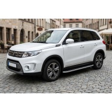 Бокові пороги Tayga Grey (2 шт., Алюміній) для Suzuki Vitara 2015- рр
