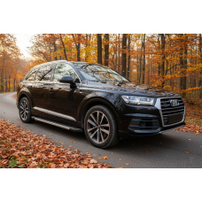 Боковые пороги RedLine V1 (2 шт., алюминий) для Ауди Q7 2015- гг