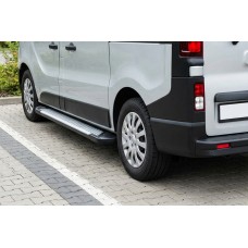 Бокові пороги Allmond Grey (2 шт., алюміній) Довга база для Opel Vivaro 2015-2019 рр