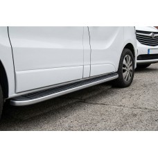 Боковые Подножки Tayga Black (2 шт., Алюминий) Длинная База для Renault Trafic 2015- гг