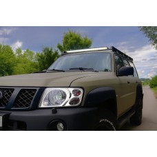 Накладки на фари (2001-2004, 2 шт.) для Nissan Patrol Y61 рр