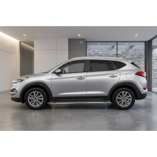 Бокові пороги Maydos V1 (2 шт., Алюміній -2026 нерж) для Hyundai Tucson TL 2016-2021 рр