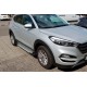 Боковые пороги Allmond Grey (2 шт., алюминий) для Hyundai Tucson TL 2016-2021 гг