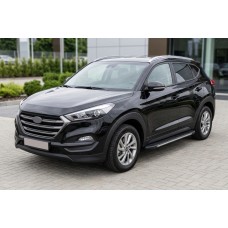 Бокові пороги Bosphorus Grey (2 шт., Алюміній) для Hyundai Tucson TL 2016-2021 рр