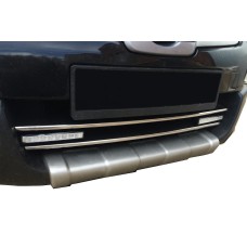 Смужки на нижню решітку (2 шт., нерж) Carmos - Турецька сталь для Nissan Qashqai 2007-2010 рр