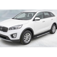 Бокові пороги Duru (2 шт., Алюміній) для Kia Sorento III UM 2014-2020 рр