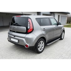 Боковые Подножки Fullmond (2 шт, алюминий) для Kia Soul II 2013-2018 гг
