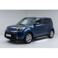 Боковые Подножки Line (2 шт., Алюминий) для Kia Soul II 2013-2018 гг