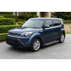 Бокові пороги Duru (2 шт., Алюміній) для Kia Soul II 2013-2018 рр